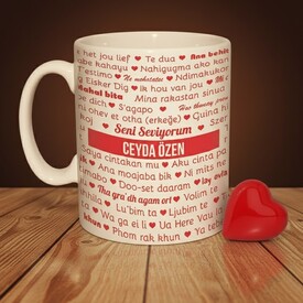  - 100 Dilde Seni Seviyorum Kupa Bardak
