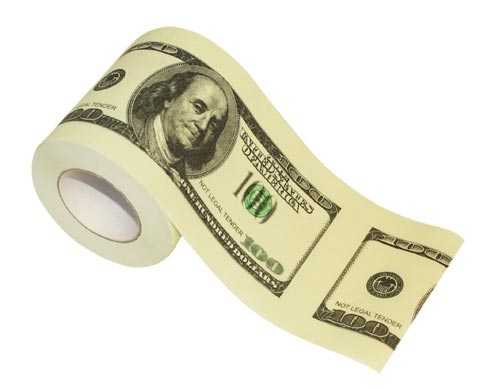 100 Dolar Banknotlu Tuvalet Kağıdı