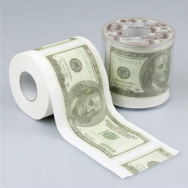 100 Dolar Banknotlu Tuvalet Kağıdı