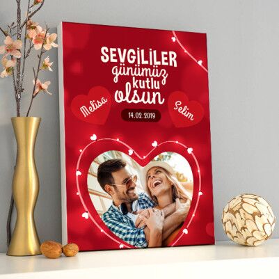  - 14 Şubat Hatırası Sevgililere Özel Kanvas