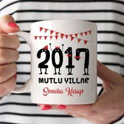  - 2017 Mutlu Yıllar İsme Özel Kupa Bardak