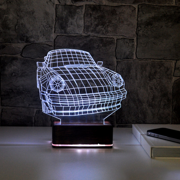 3D Araba Tasarımlı LED Lamba