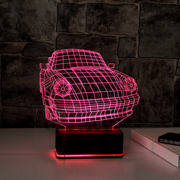 3D Araba Tasarımlı LED Lamba