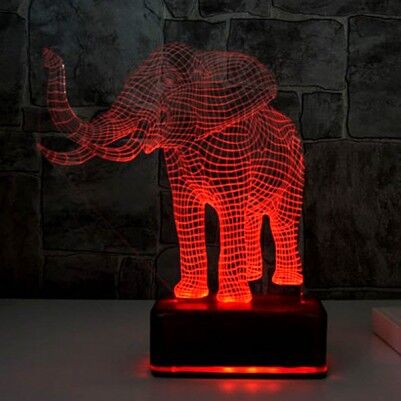 3D Fil Tasarımlı LED Lamba - Thumbnail