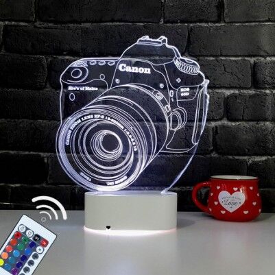  - 3D Fotoğraf Makinesi LED Lamba