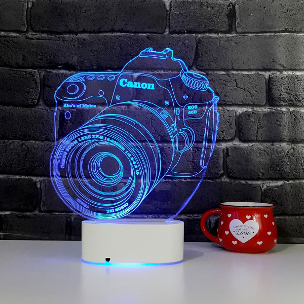 3D Fotoğraf Makinesi LED Lamba