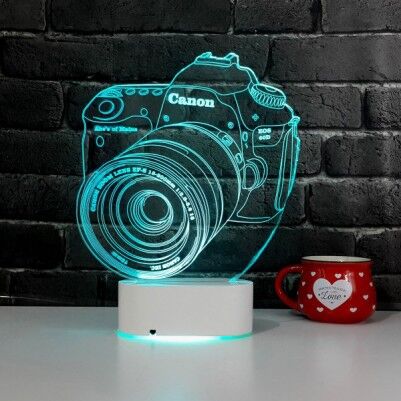 3D Fotoğraf Makinesi LED Lamba - Thumbnail