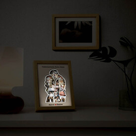3D Kabartmalı Işıklı ve 16 Fotoğraflı Çerçeve - Thumbnail