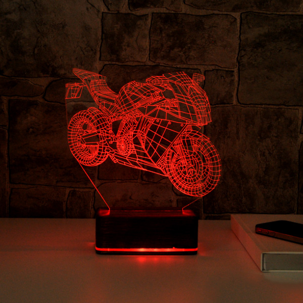 3D Motosiklet LED Lamba