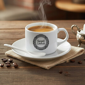 40 Yıl hatırı Vardır Kaşıklı Nescafe Fincanı - Thumbnail