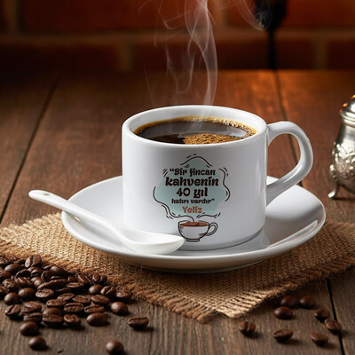  - 40 Yıl hatırı Vardır Kaşıklı Nescafe Fincanı