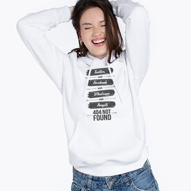  - 404 Not Found Tasarımlı Kapşonlu Kadın Sweatshirt