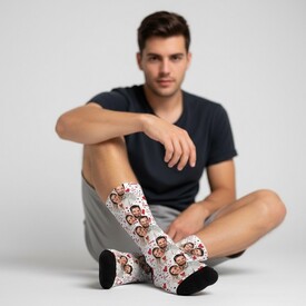  - 5 Fotoğraflı Kişiye Özel Love Çorap