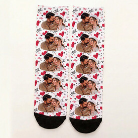 5 Fotoğraflı Kişiye Özel Romantik Çorap - Thumbnail