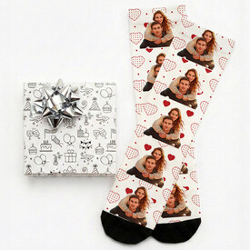 5 Fotoğraflı Kişiye Özel Sevgili İçin Çorap - Thumbnail