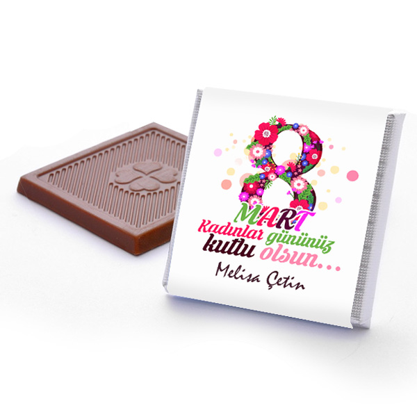 8 Mart Temalı Kadınlar Günü Çikolatası