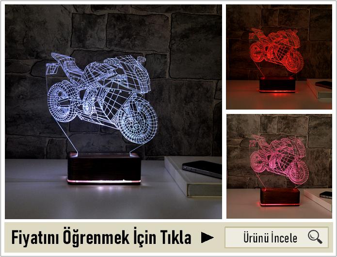 3D Motosiklet LED Lamba
