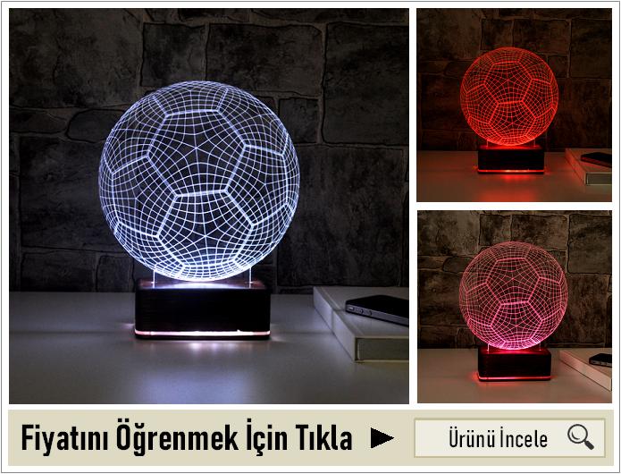 3D Futbol Topu LED Lamba