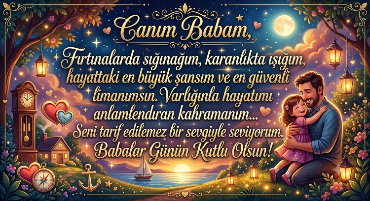 resimli babalar günü mesajı