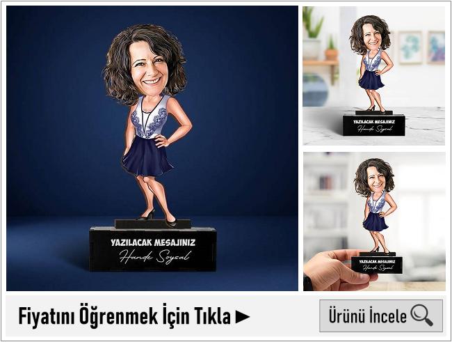 karikatürlü biblo - anlamlı anne hediyesi