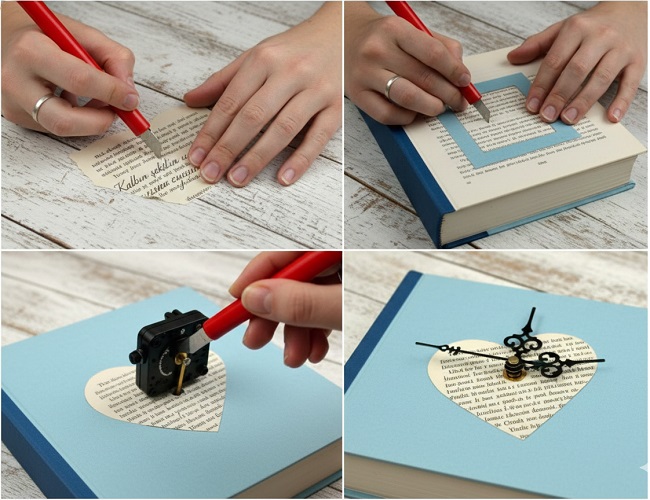 DIY Romantik Kitap Saat