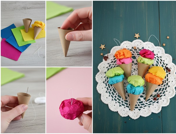 Dondurma Şeklinde Yılbaşı Ağaç Süsleri