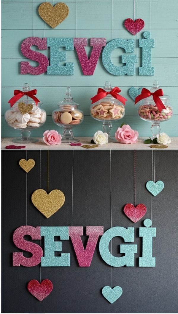 El Yapımı Romantik Süslemeler
