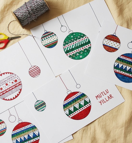 El Yapımı Yılbaşı Tebrik Kartı Çeşitleri