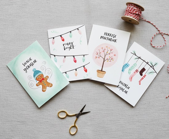 El Yapımı Yılbaşı Tebrik Kartı Çeşitleri