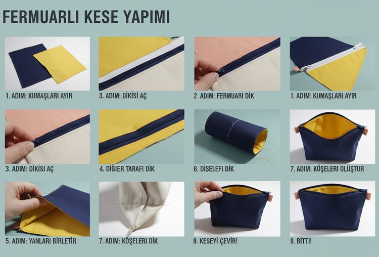 Fermuarlı Kese Nasıl Yapılır