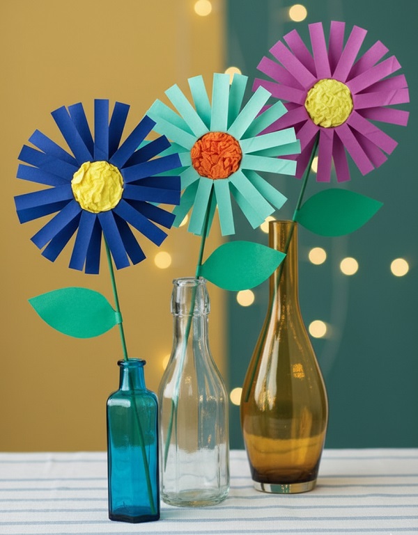 Kağıt Rulolardan Çiçek Yapımı