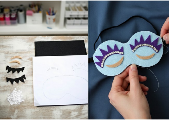 Keçeden Uyku Maskesi Yapımı