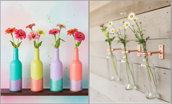 Kullanılmayan Şişelerden Vazo Yapımı