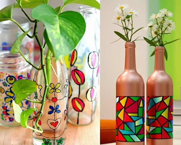 Kullanılmayan Şişelerden Vazo Yapımı