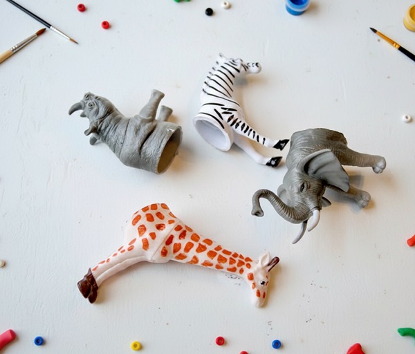 Oyuncak Hayvanlardan Mini Kanvas Yapımı