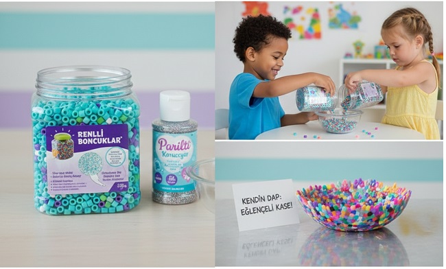 Plastik Boncuklarla Kase Yapımı