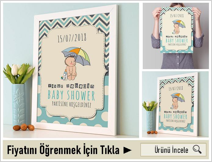 Baby Shower Partisine Hoş Geldiniz Posteri