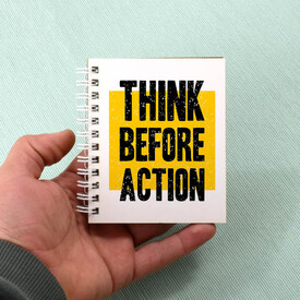 Action Motto Tasarım Hediyelik Not Defteri - Thumbnail
