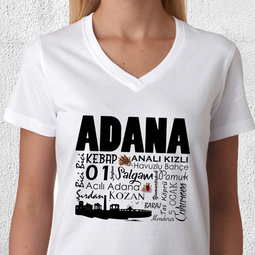Adana Tasarımlı Baskılı Tişört