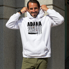 Adana Tasarımlı Kapşonlu Sweatshirt - Thumbnail