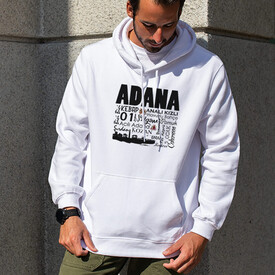 Adana Tasarımlı Kapşonlu Sweatshirt - Thumbnail