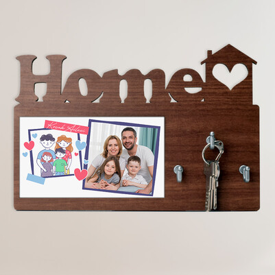 Aileye Özel Home Anahtarlık Askısı - Thumbnail