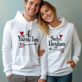 Al Yazmalım Kapşonlu Sevgili Sweatshirt - Thumbnail