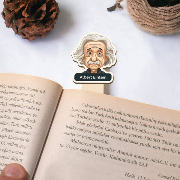 Albert Einstein Esprili Çubuk Kitap Ayracı