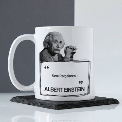 Albert Einstein Esprili Kahve Kupası - Thumbnail