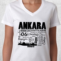 Ankara Tasarımlı Baskılı Tişört - Thumbnail