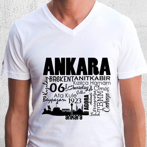 Ankara Tasarımlı Baskılı Tişört