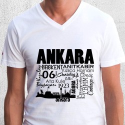 Ankara Tasarımlı Baskılı Tişört - Thumbnail