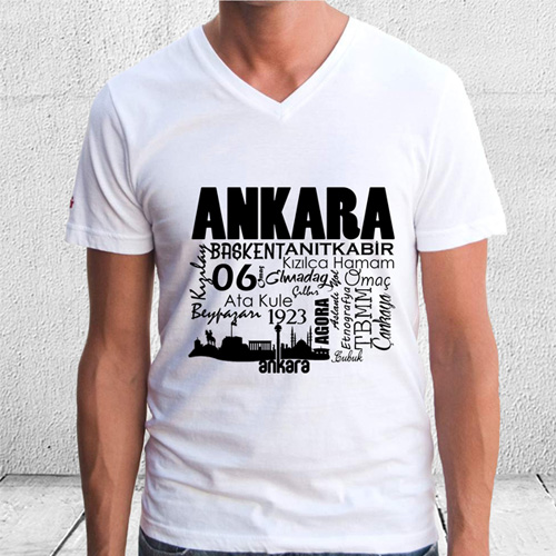 Ankara Tasarımlı Baskılı Tişört