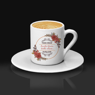 Anneler Günü Tasarımlı Kahve Fincanı - Thumbnail
